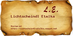 Lichtscheindl Etelka névjegykártya
